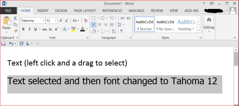 Getting Down To Work Microsoft Word Home Bar Font Change View